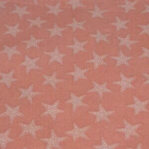 Pink fabric with star pattern 1 meter